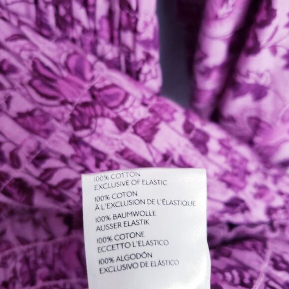 Free People Smock It To Me Purple Floral Mini Dress - Picture 5 of 8